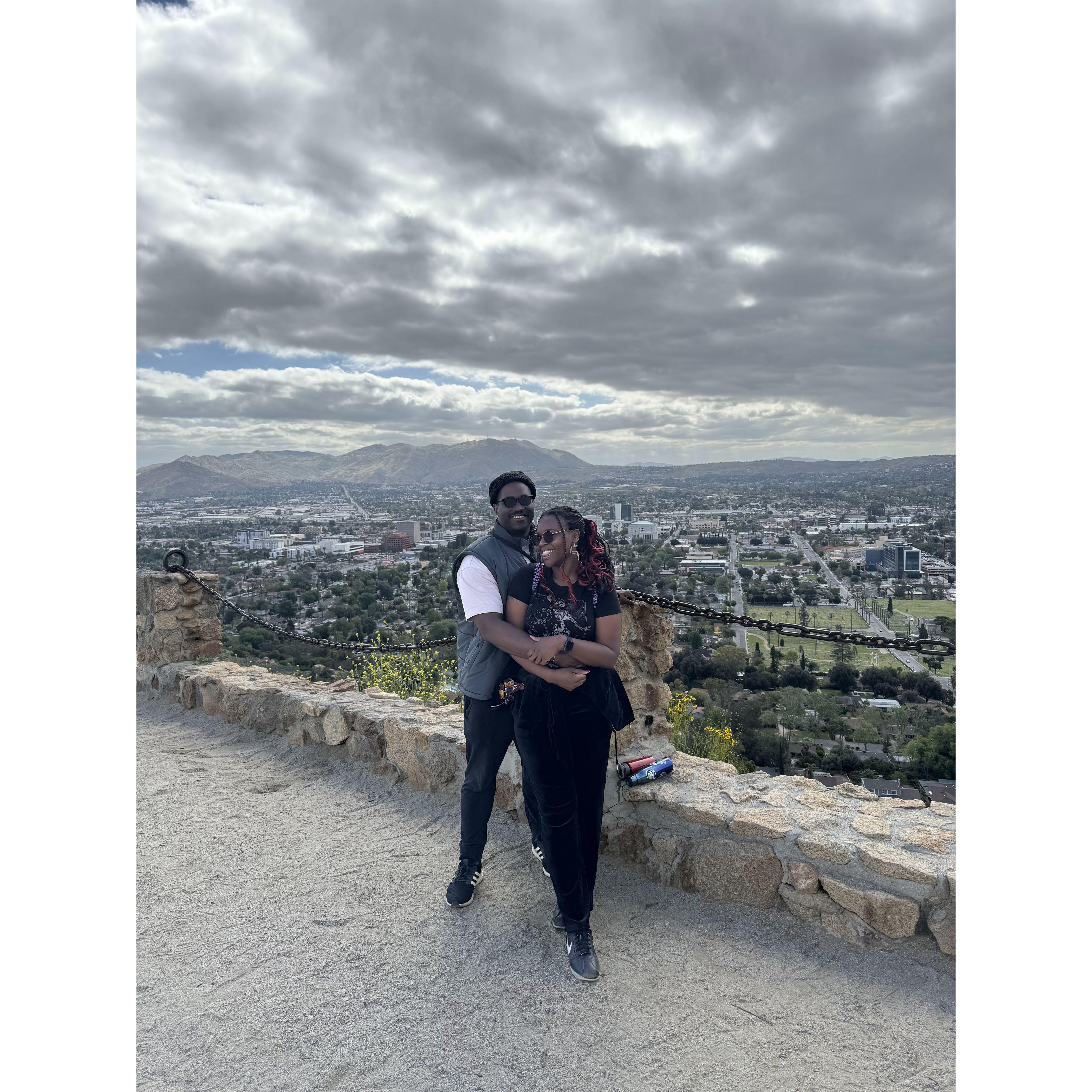 Made it to the top of Mount Rubidoux!