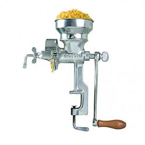 Victoria Professional Manual Grain Grinder - Table Clamp Corn Mill with Low Hopper, Cast Iron