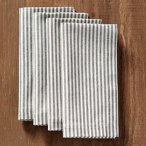Wheaton Stripe Napkin, Set of 4 - Charcoal