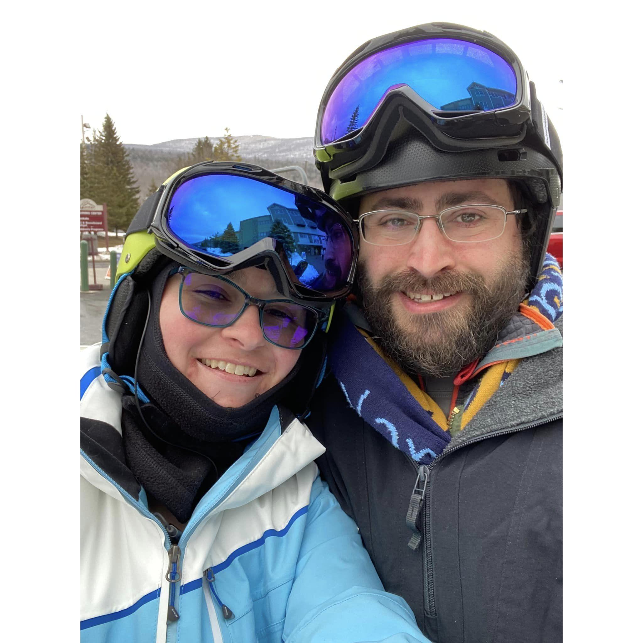 Skiing at Hunter Mountain, NY