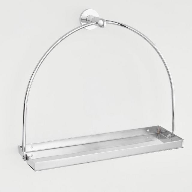 Linden Handcrafted 13.5" Shelf, Chrome