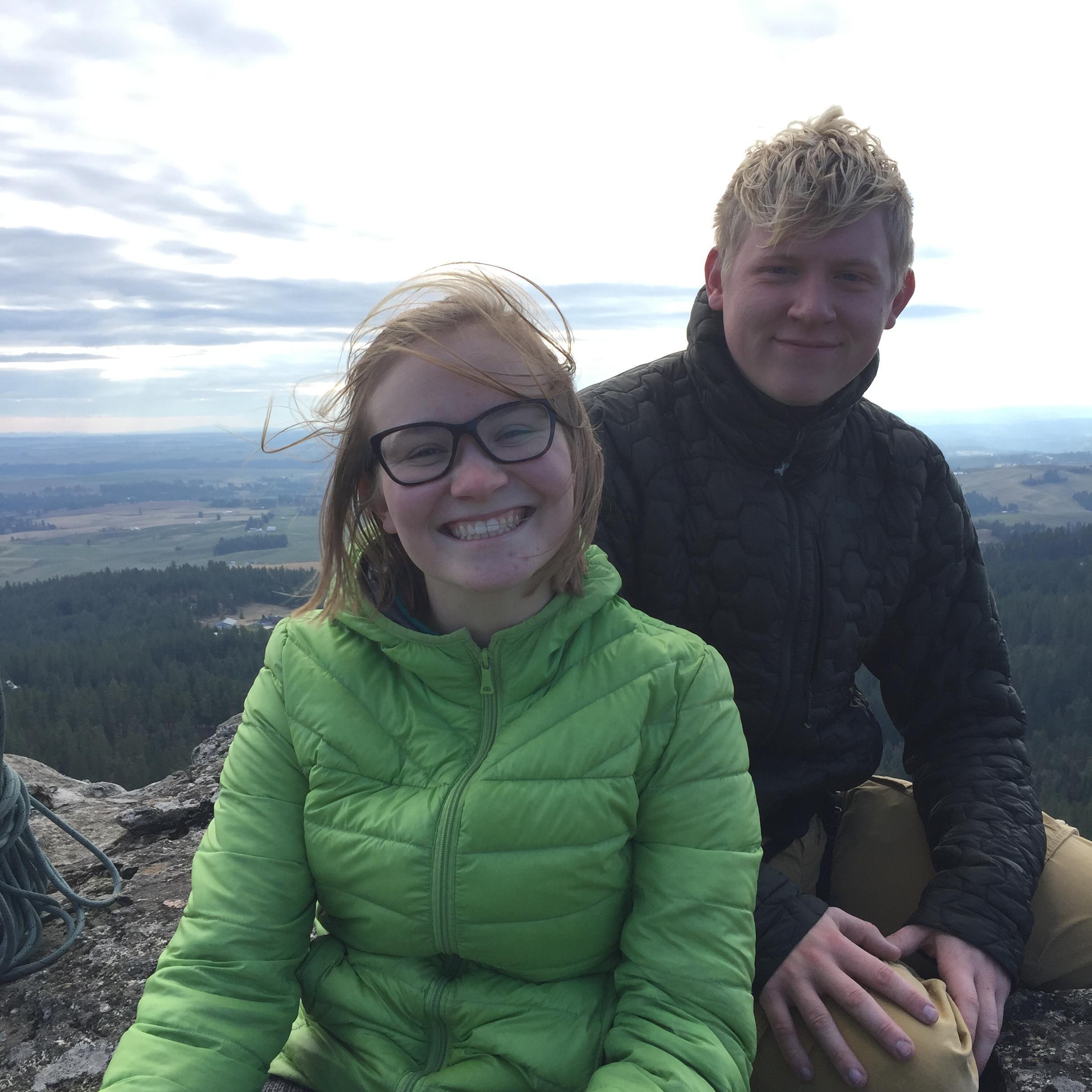 On top of a rock south of Spokane