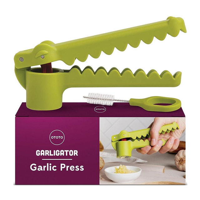 NEW!!! Garligator Garlic Press by OTOTO - Garlic Mincer Tool - Funny Gifts - Alligator Garlic Press - Garlic Crusher Press with Ergonomic Handle - Ototo Design Cute Kitchen Gadgets Kitchen Accessories