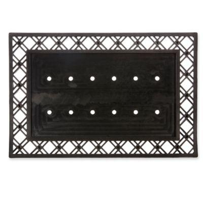 Evergreen Geometric Border 24" x 36" Doormat Base in Black
