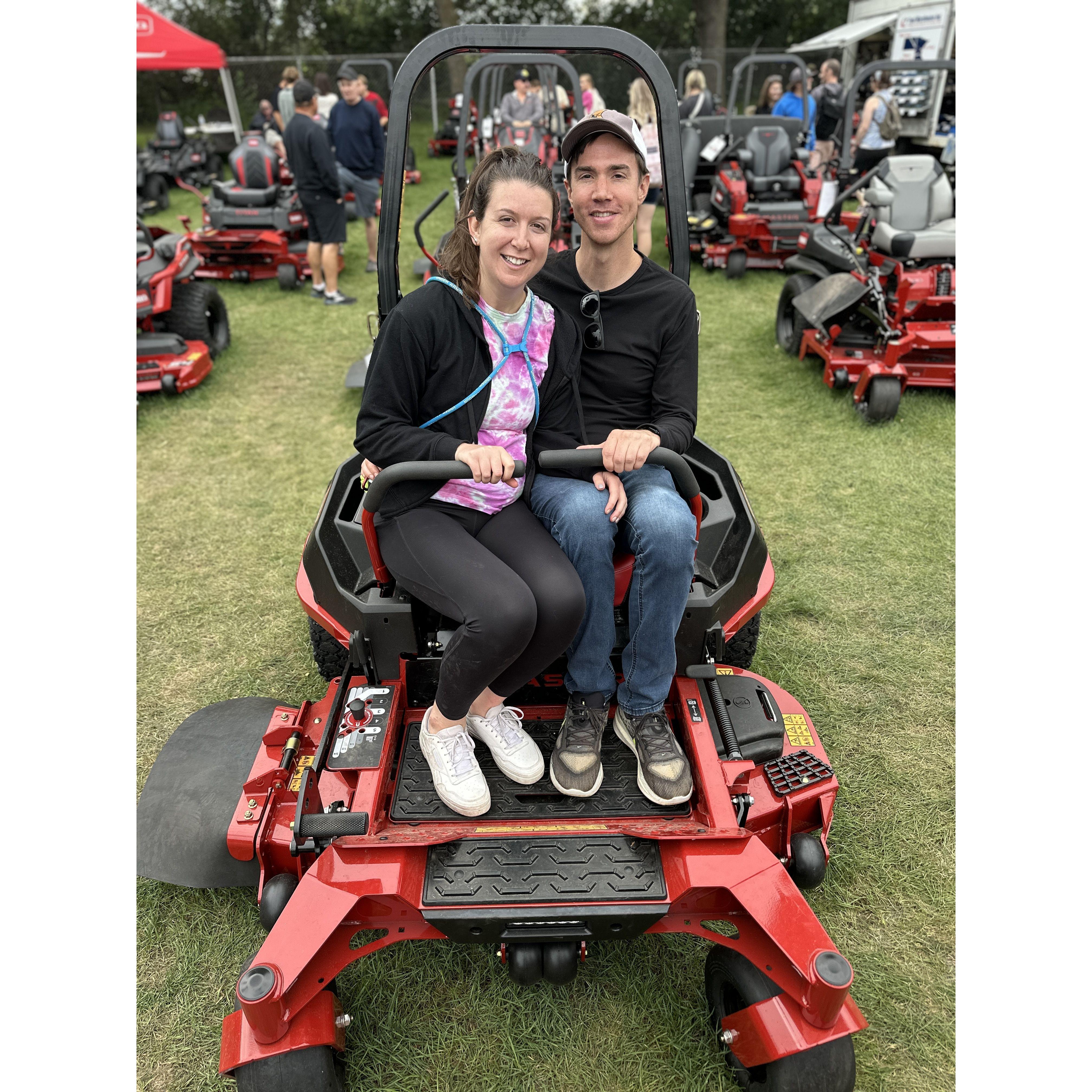 Of course we had to visit the Toro booth at the state fair!