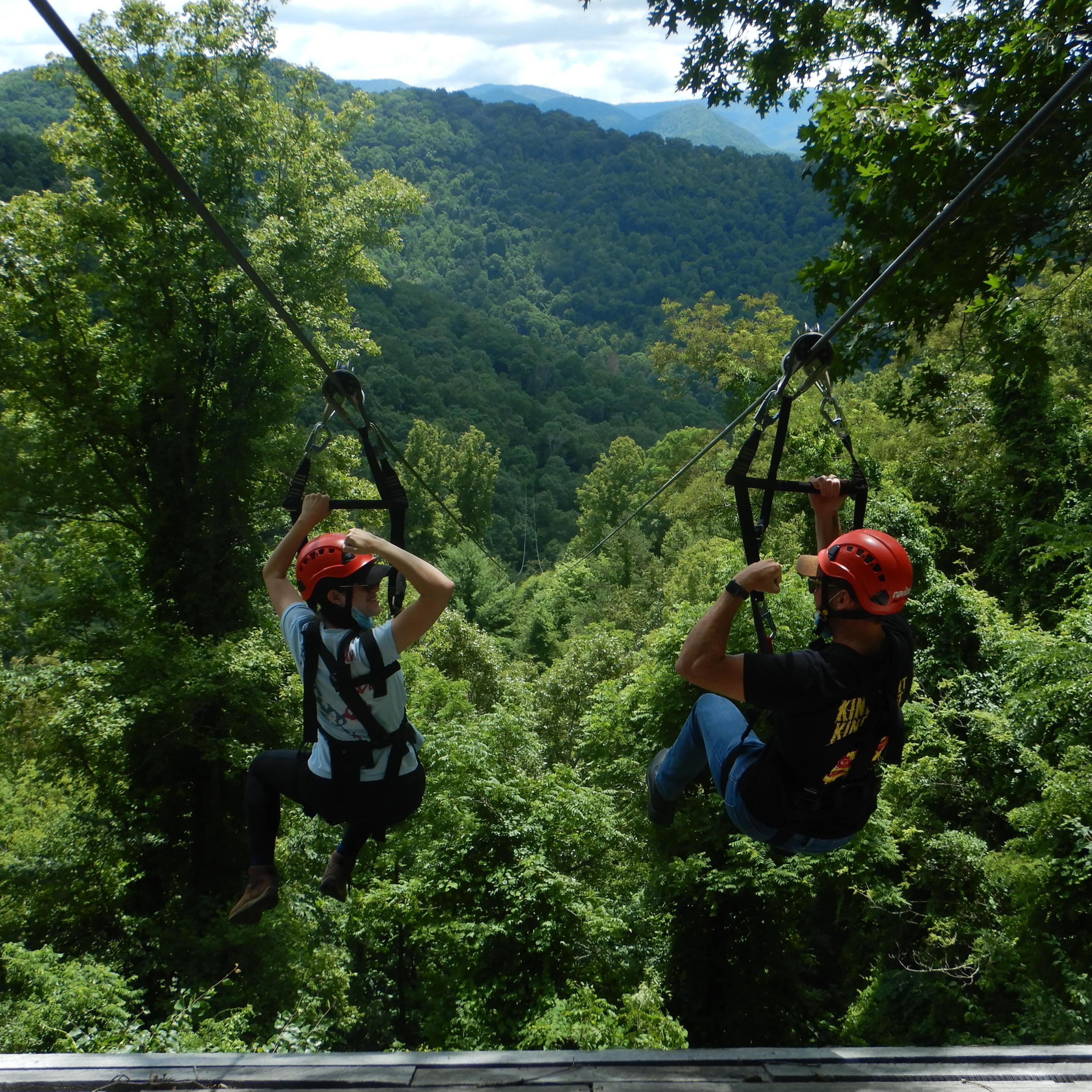 Ziplining through the Great Smokey Mountains in North Carolina (2/3)
