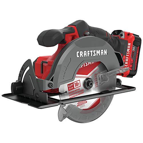 CRAFTSMAN V20 6-1/2-Inch Cordless Circular Saw Kit (CMCS500M1)