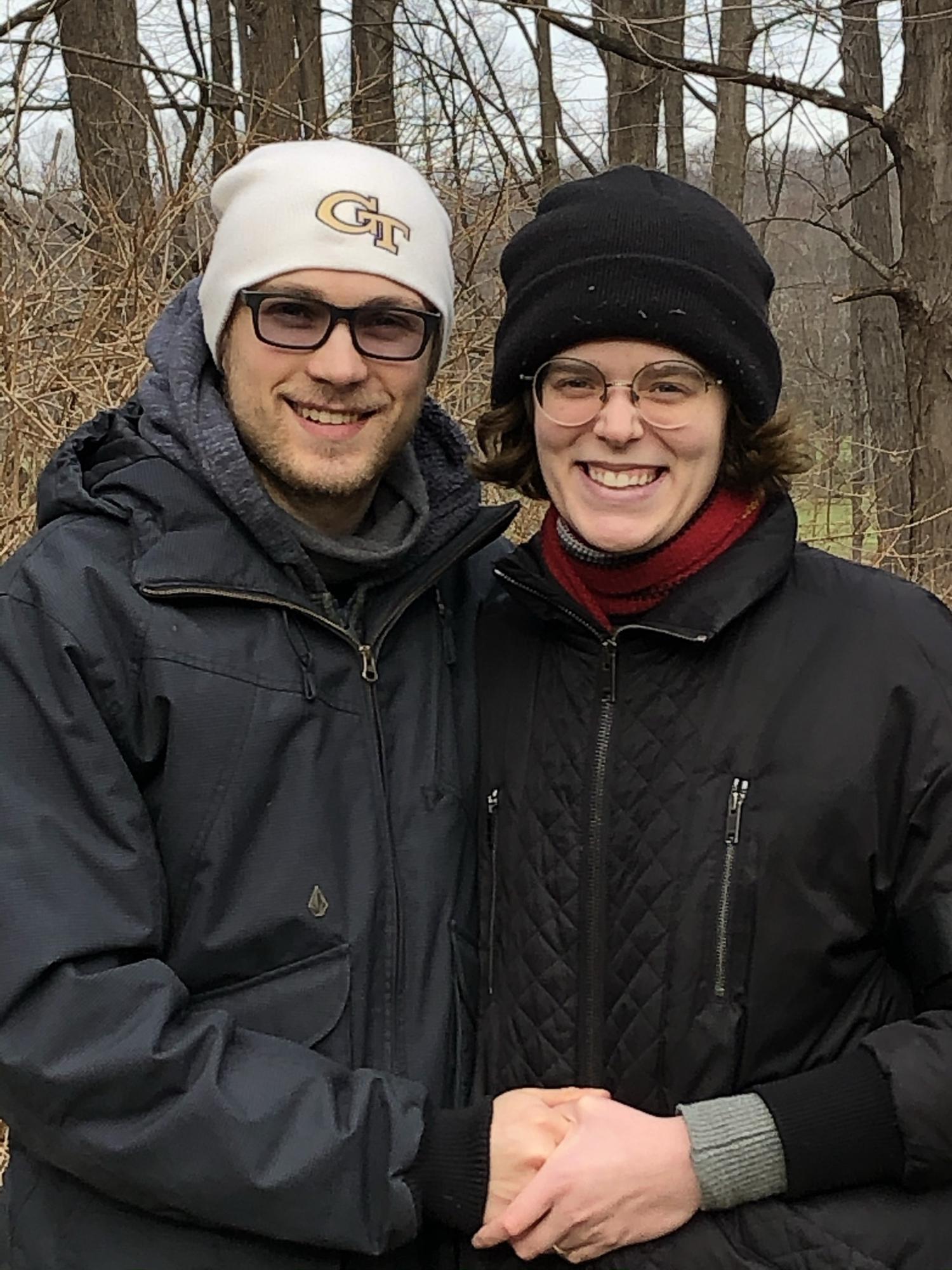 In Connecticut for Christmas 2020, freshly engaged and freezing