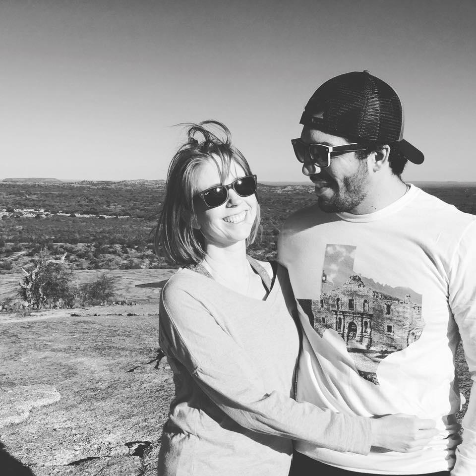At the top of Enchanted Rock!