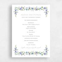 Blue Wedding Program - Liana