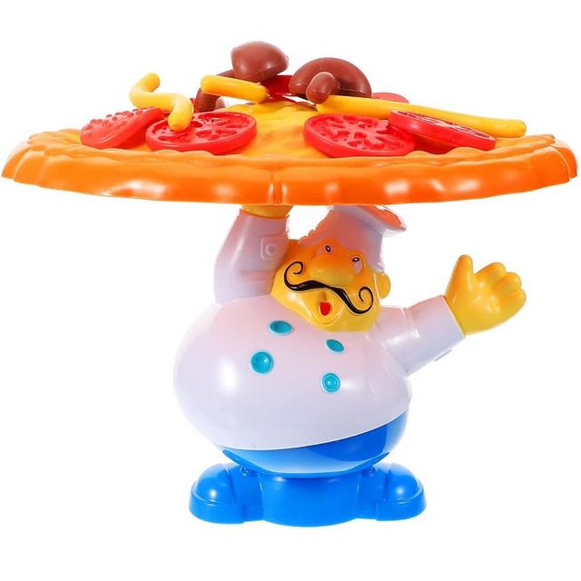 Topple Pizza Game, Tabletop Balancing Pizza Toy Poppas Pizza Pile-Up for 2-4 Players Fun Family & Friends Birthday Party Favor Supplies