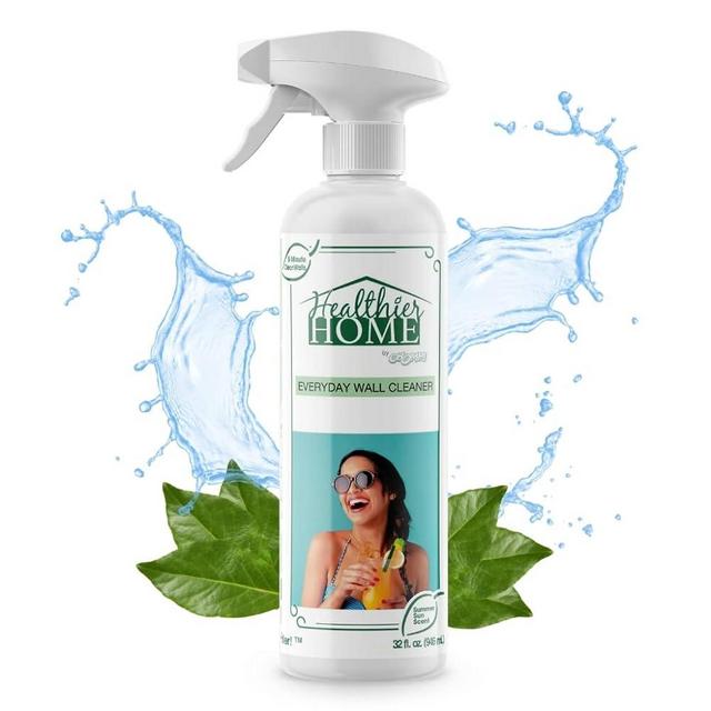 CHOMP! Painted Wall Cleaner Spray: Healthier Home 5-Minute CleanWalls 4-in-1 Multipurpose, Ceiling and Baseboard Cleaning - Dirt, Dust, Odor and Stain Remover - 32 Oz (Summer Sun Scent)