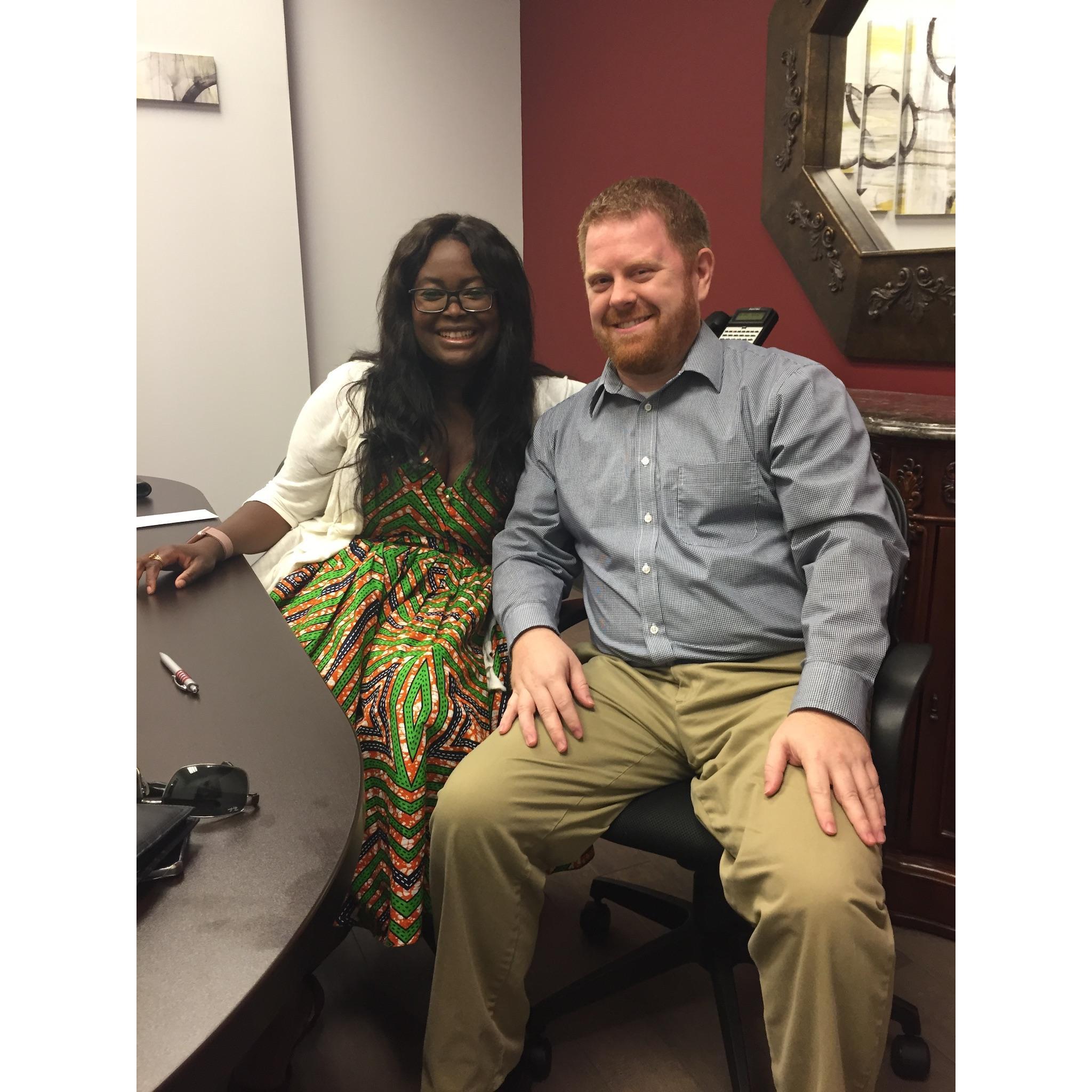 The day we signed to build our first home together