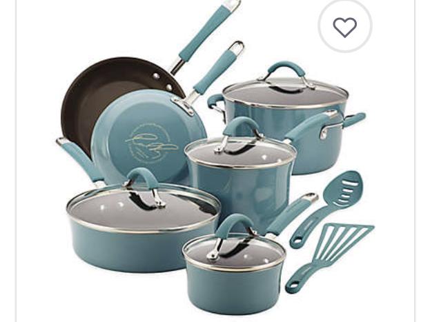 Rachael Ray™  Cucina 12-Piece Hard Enamel Cookware Set in Blue