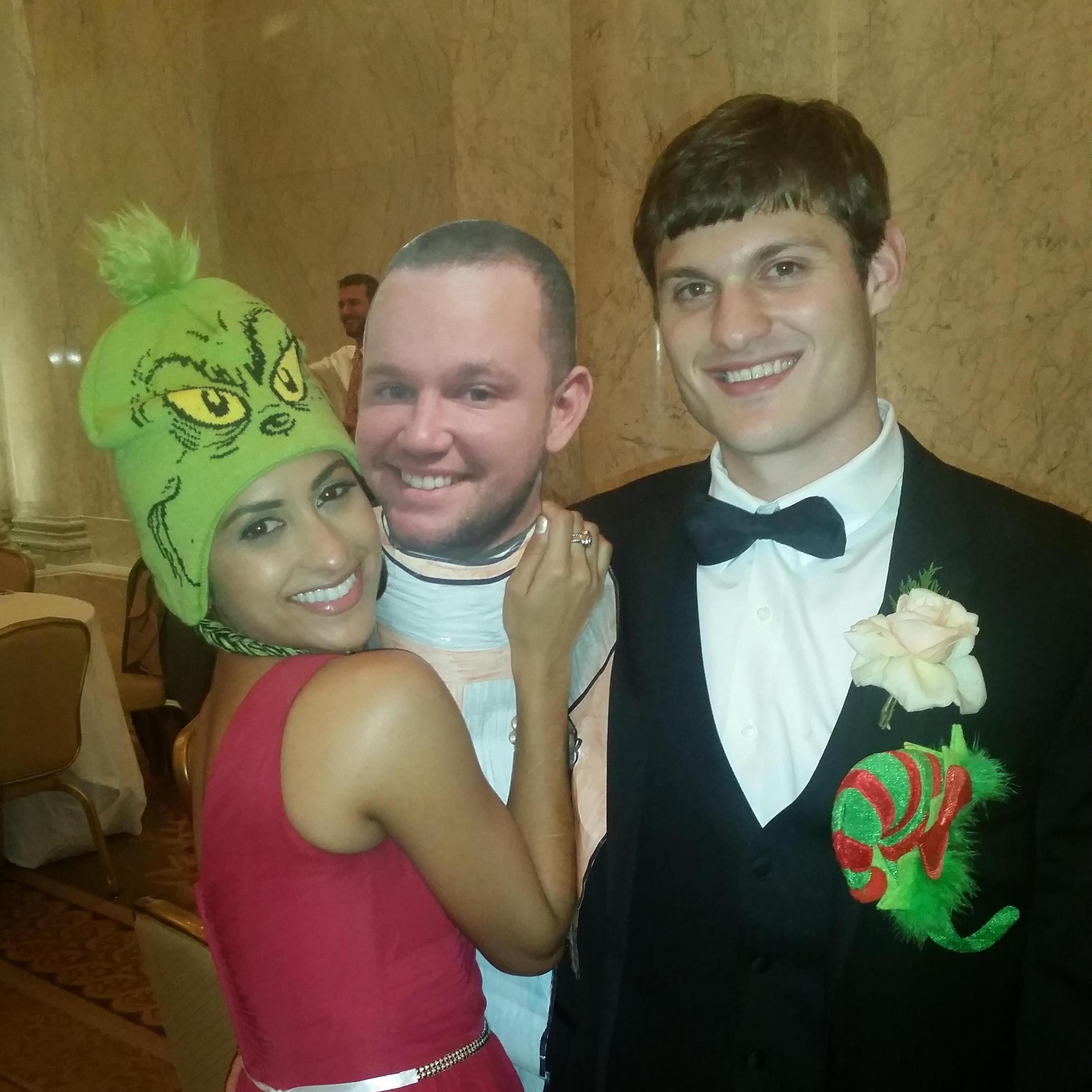 Daisy & Jeff's wedding. Pictured here with the handsome "flat Jeff". December 2015.