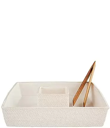 White House Basket Weave Chip & Dip Set-Dillards Registry