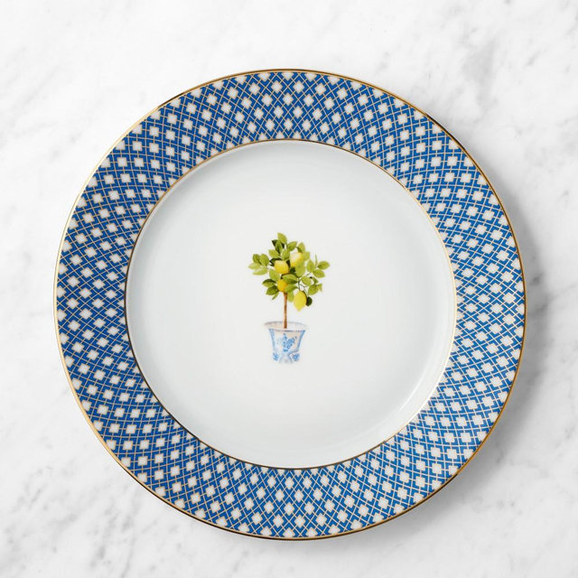 Limone Dinner Plates, Set of 8, Blue