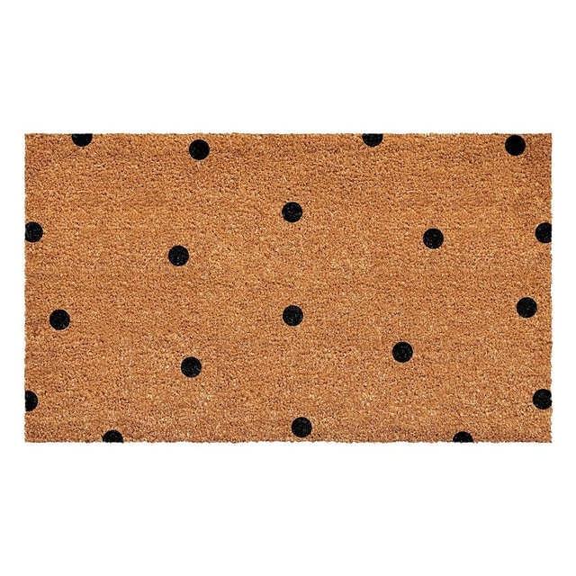 Calloway Mills Black Polka-Dots Doormat (17" x 29")