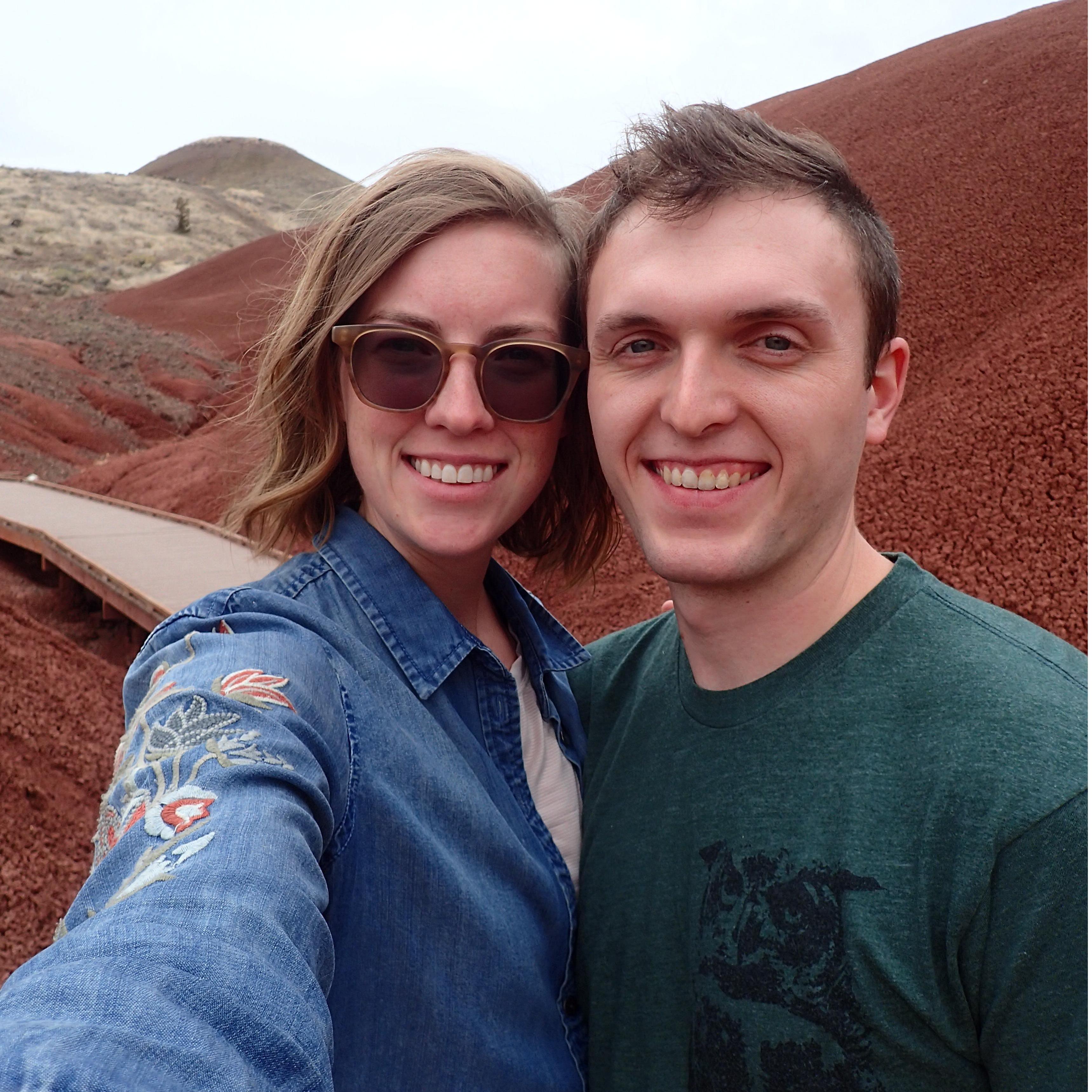 Checking out the Painted Hills.