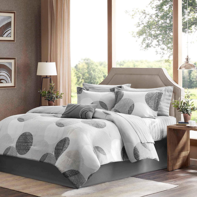 Cabrillo Comforter Set (Queen)Gray - 9pc