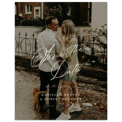 White Spring Wedding Digital Save the Date - Ingrid Photo