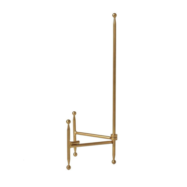 Studio Decor Gold Colored Steel Tabletop Easel - Decorative Stand for Pictures, Frames, Books, Cards, Plates - 1 Pack