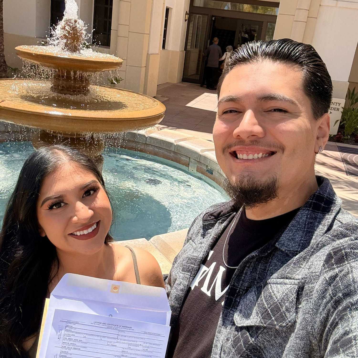 Picking up our marriage license :)