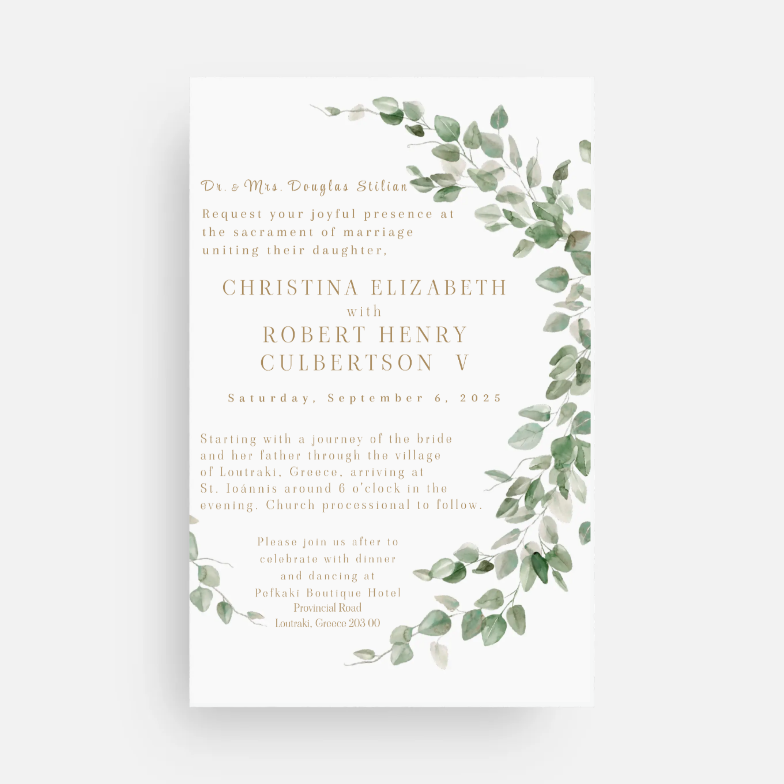 The Wedding Website of Ρόμπερτ Culbertson and Χριστίνα Stilian