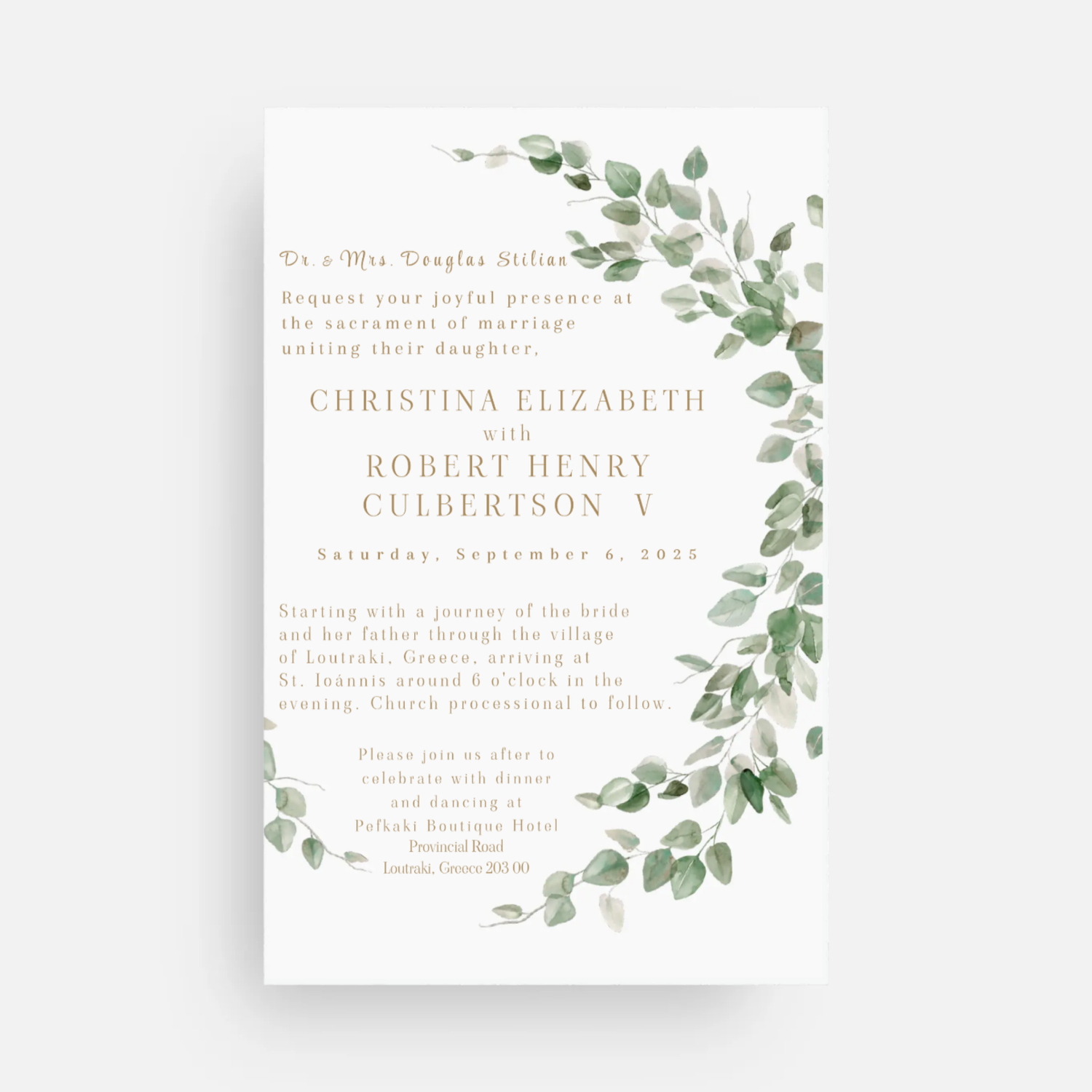 The Wedding Website of Ρόμπερτ Culbertson and Χριστίνα Stilian