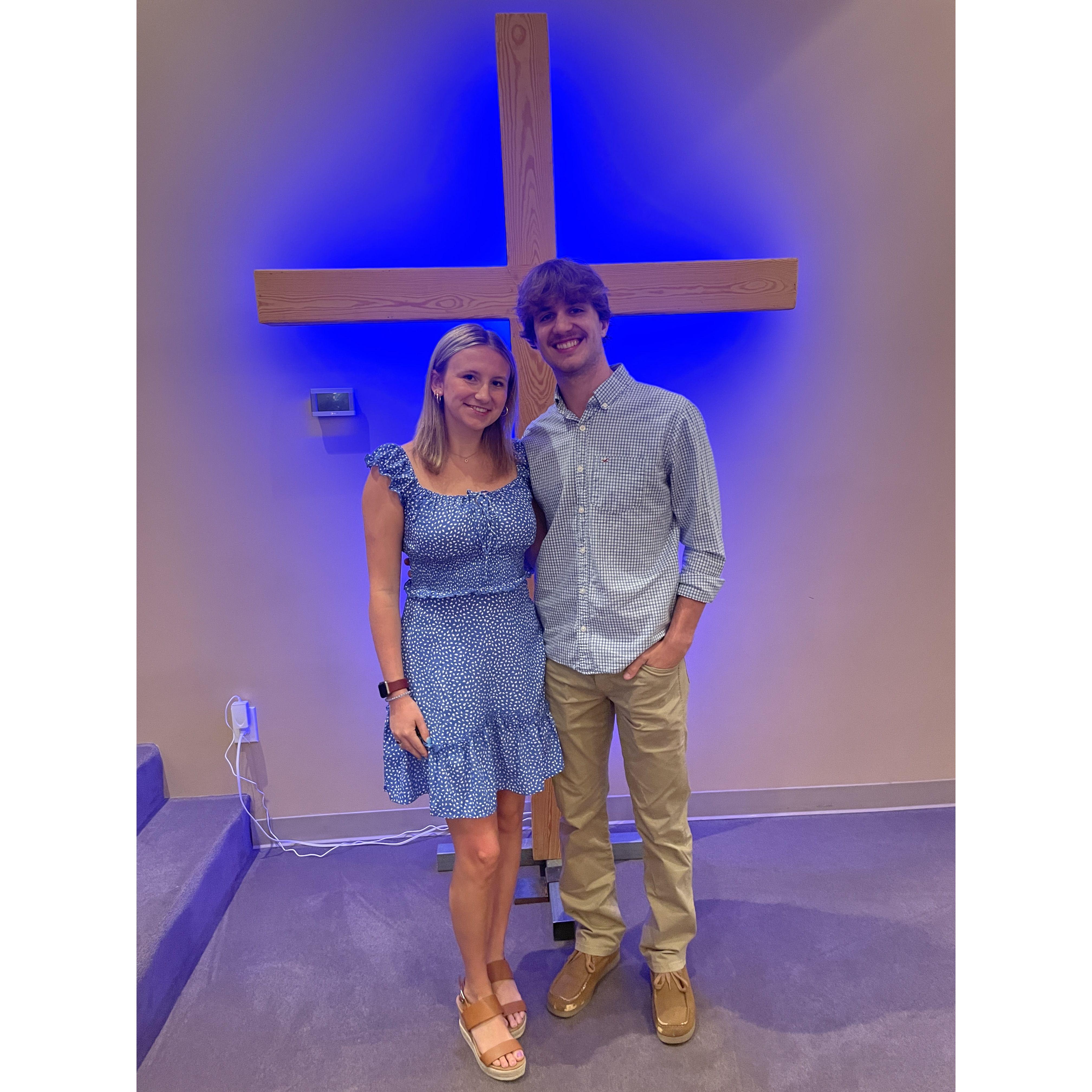 Church at Round Island (our ceremony location and Michael's family's church)!