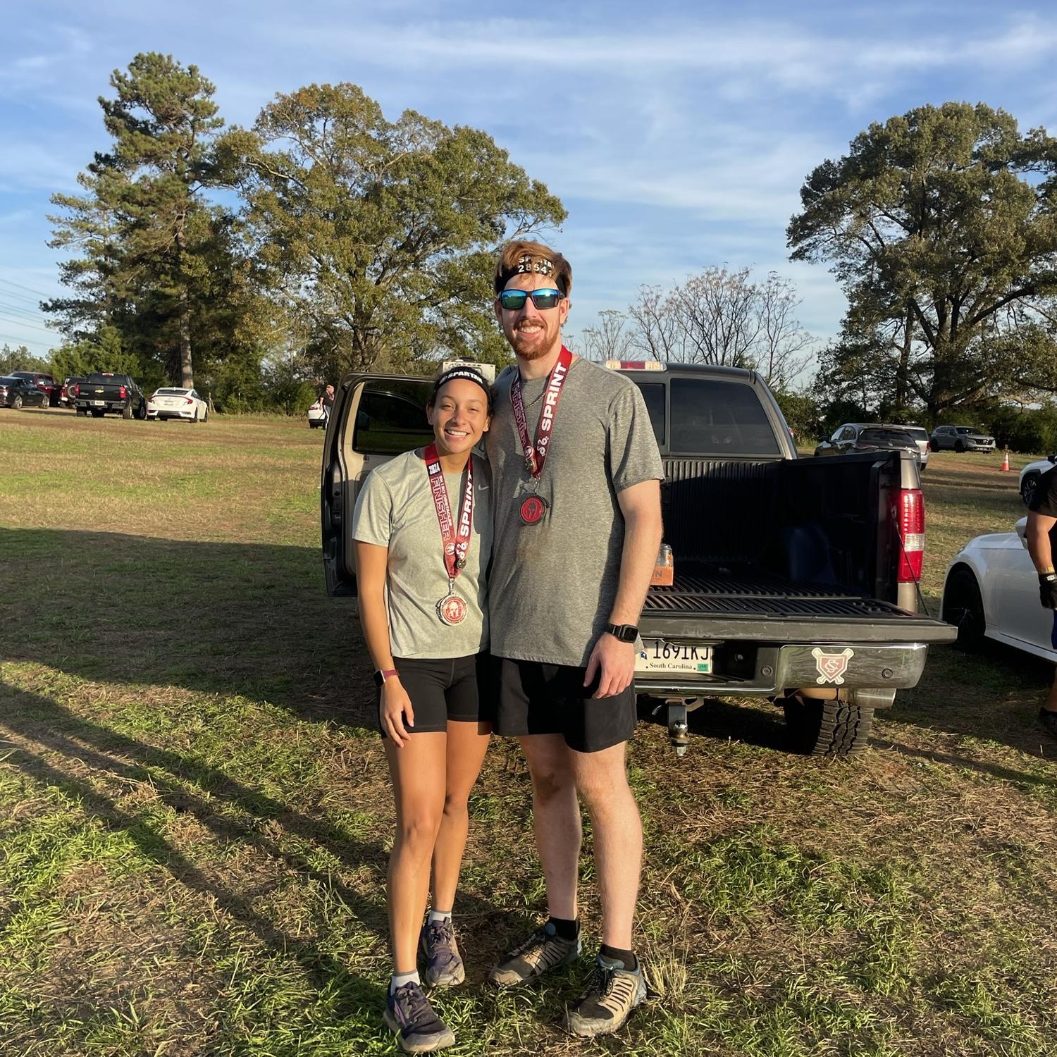 What's better for two very competitive people than a Spartan 5k? (Josh beat Paige by 1 second)