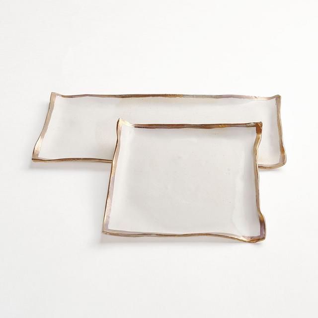 Jan burtz gold luster rectangle tray