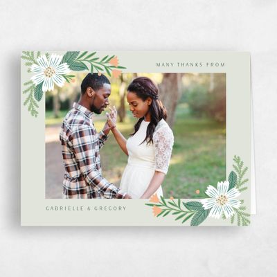 Lightest Green Wedding Thank You - Camrose Photo