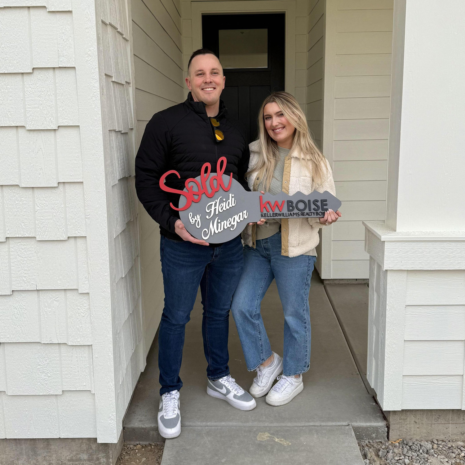 The day they closed on their home!