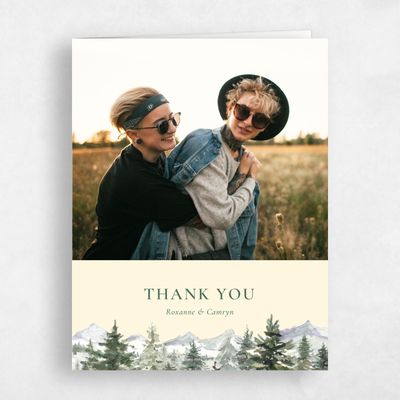 Cream, Beige Wedding Thank You - Kelton Photo