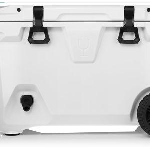 BrüMate BrüTank Wheeled Hard Cooler White with Built-in 3-Gallon Drink Dispenser Tank & Tap | 7+ Day Ice Retention | Perfect for Beach, Tailgating, Camping, Sports Games, & More | 35qt & 55qt