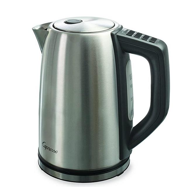 Capresso H2O Steel Plus Water Kettle, 57 oz, Black