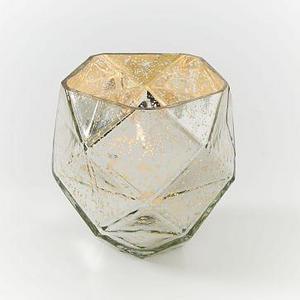 Faceted Mercury Hurricane, Large, Silver