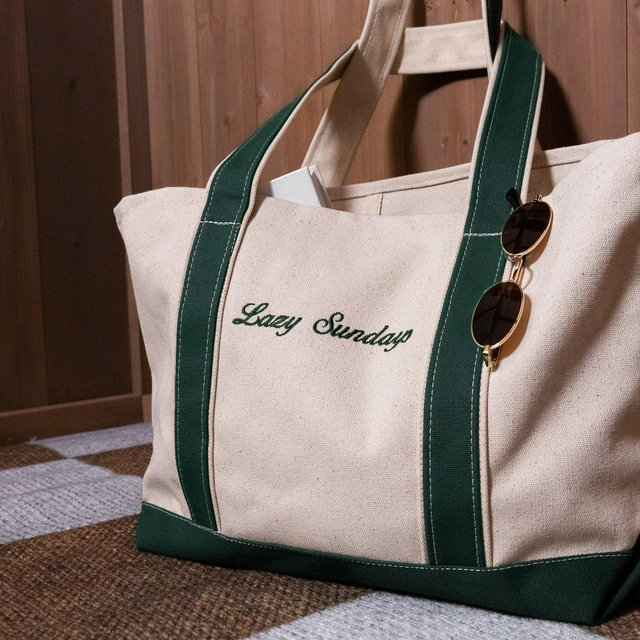 Custom Boat Tote Bag - Canvas Tote Bag - Custom Text Tote - Gift for Her - Vintage Style - School Bag - Embroidery -Personalized Gift