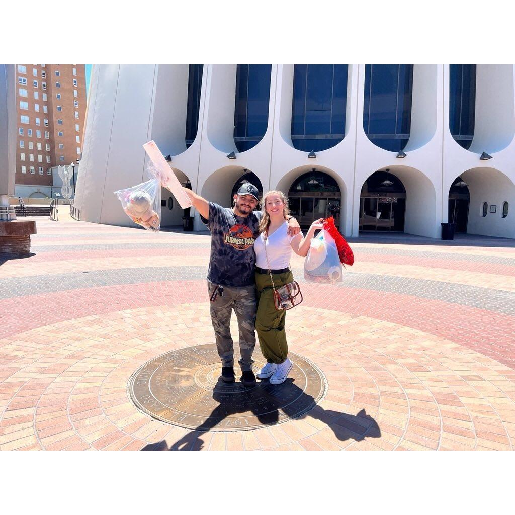 Anime Convention - June 2023. Pedro came down from Dallas to El Paso to spend time with me—a picture taken by Vanessa Aragon.