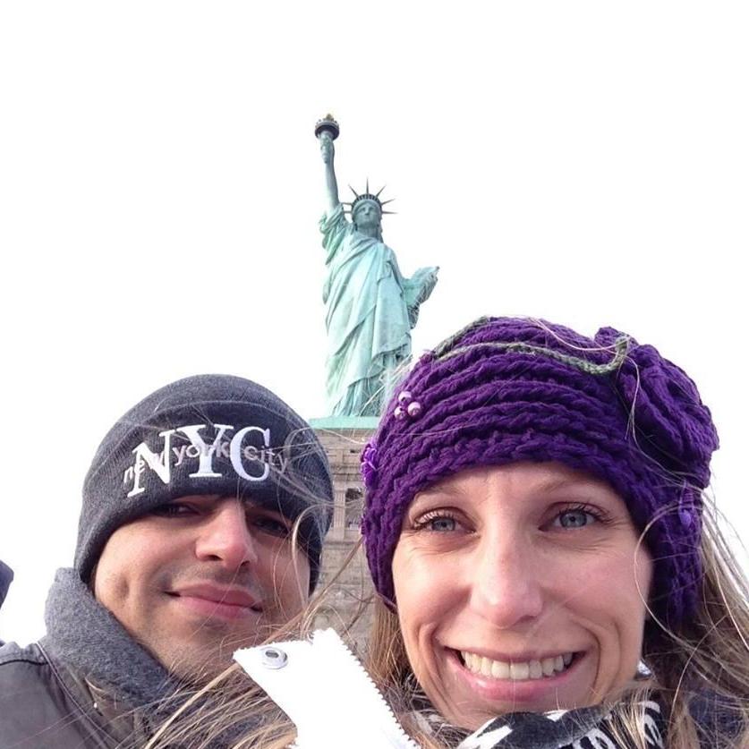 Welcome to the big apple...visiting the Statue of Liberty