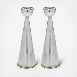 Golden Frost Candlestick, Set of 2