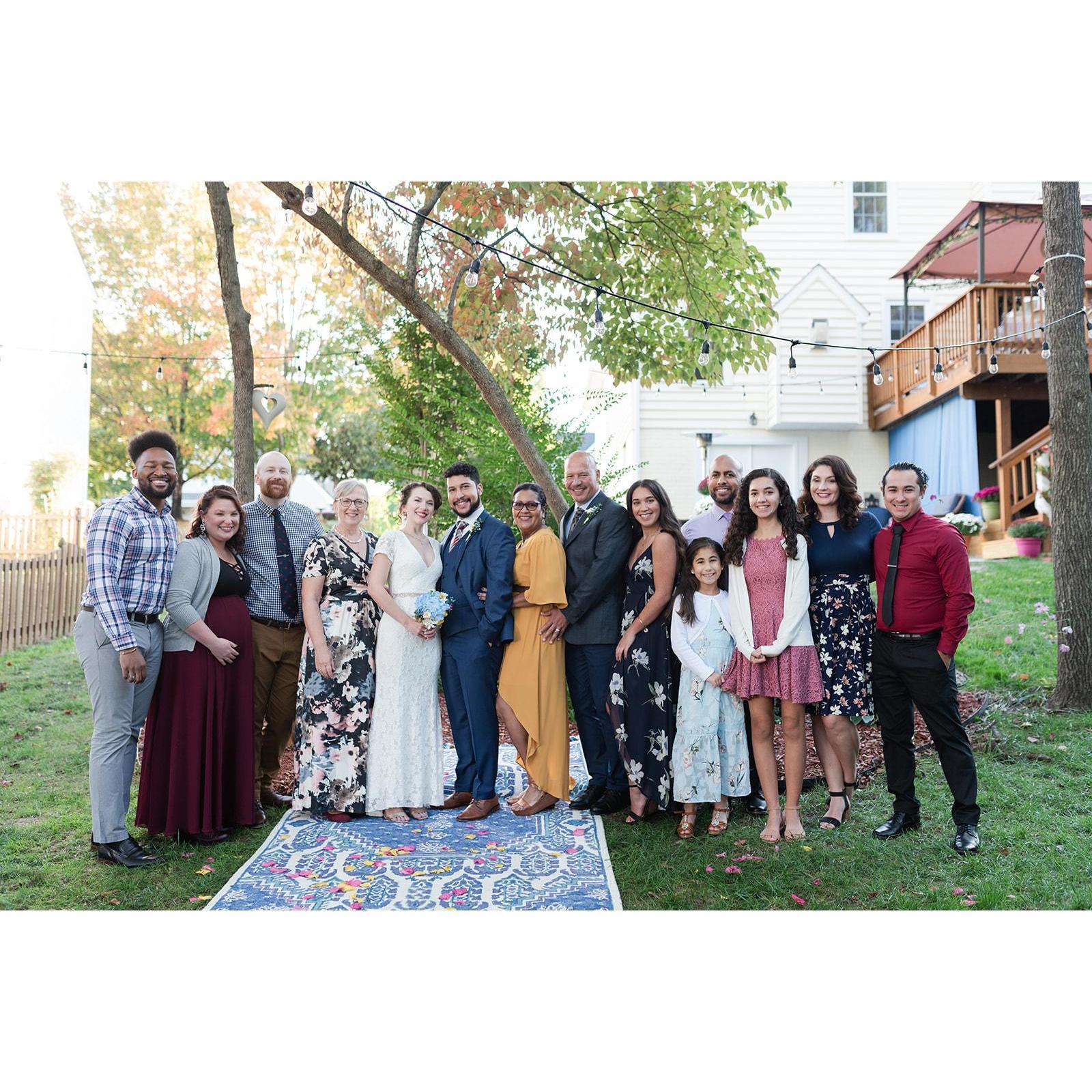 The tribe that made it all possible. Our entire wedding day in one picture.