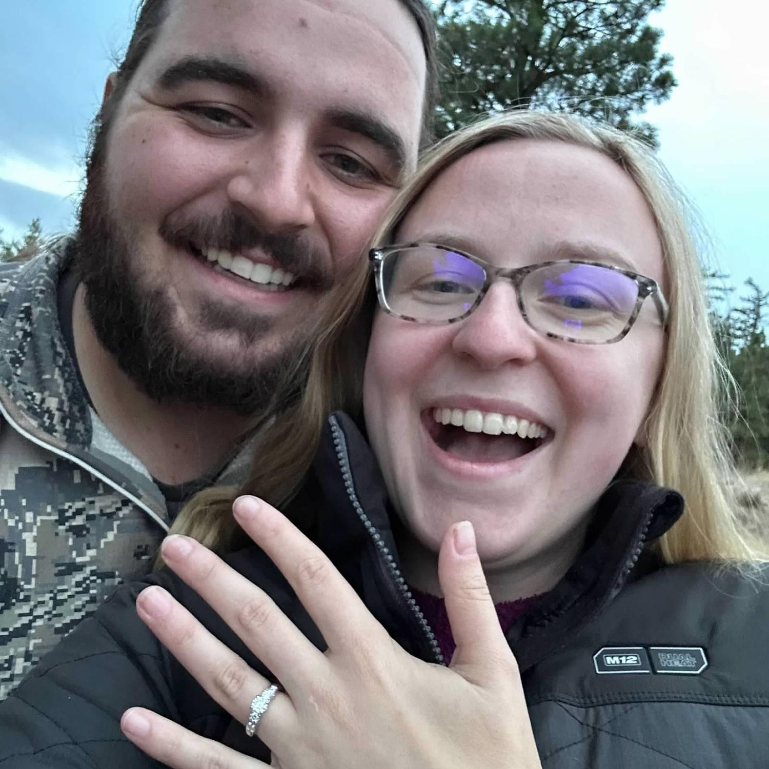 She said yes! Chase took Alexa for a side-by-side ride up in the mountains for an intimate proposal just the two of them. Oct. 2nd - A very special day!