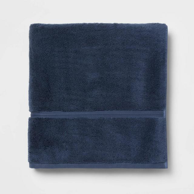 Oversized Spa Plush Bath Towel Navy - Threshold™