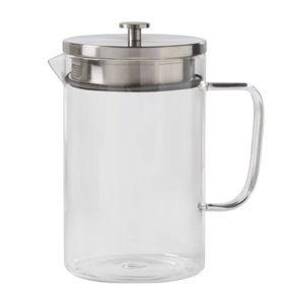 67 Ounce Glass Pitcher with Stainless Steel Lid