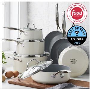 Valencia Pro Ceramic Nonstick 11-Piece Cookware Set | Gray