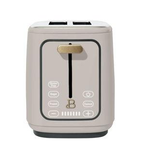 Beautiful 2 Slice Toaster with Touch-Activated Display, Porcini Taupe by Drew Barrymore