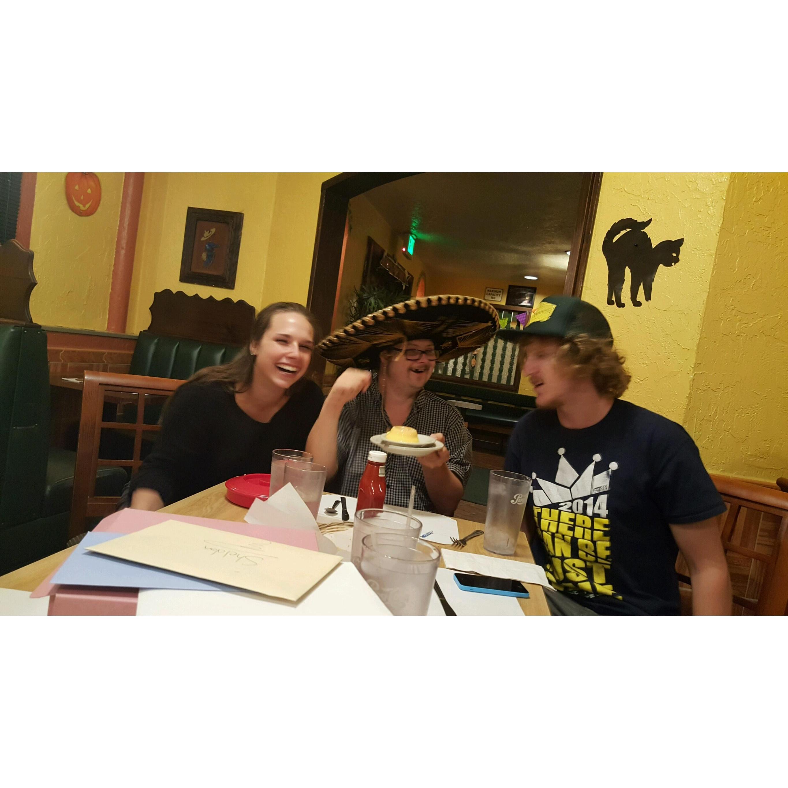 One of Sheldon’s birthday dinners!