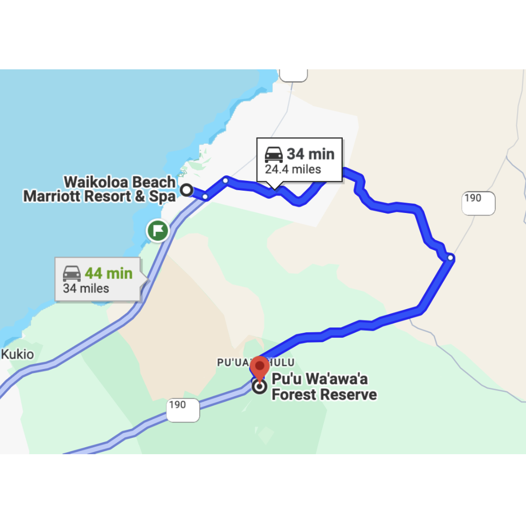Venue directions from Waikoloa